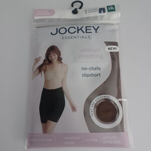 Jockey Essentials Slip Shorts No Chafe Chocolate Brown Sz 5X 26W